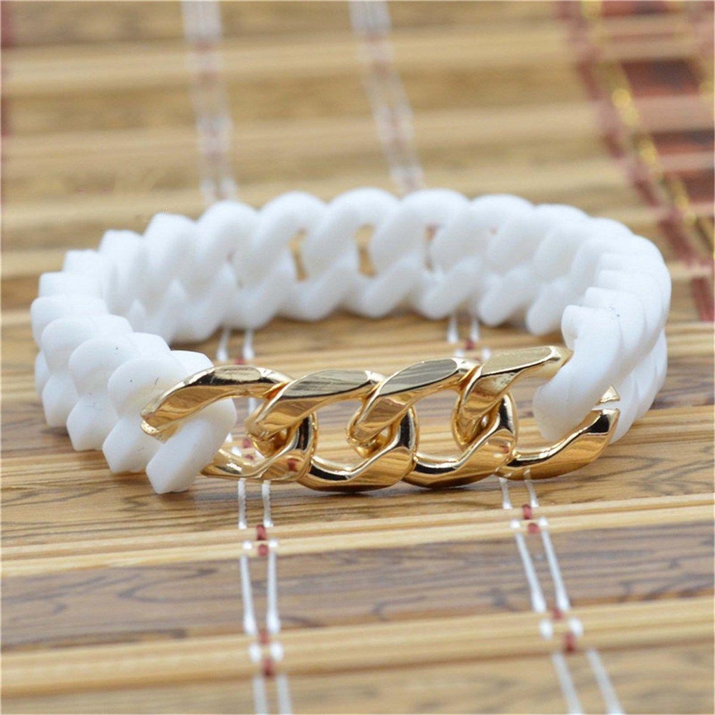 Lily Gelang Rantai Silikon Fashion Permen Warna Perhiasan Energi Bracelet