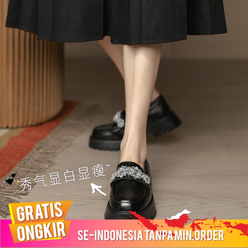 Sepatu Wanita Vintage Mary Jane Wanita Sepatu 2021  Kulit Asli Pompa Wanita Lift Liar Klasik  Lolita