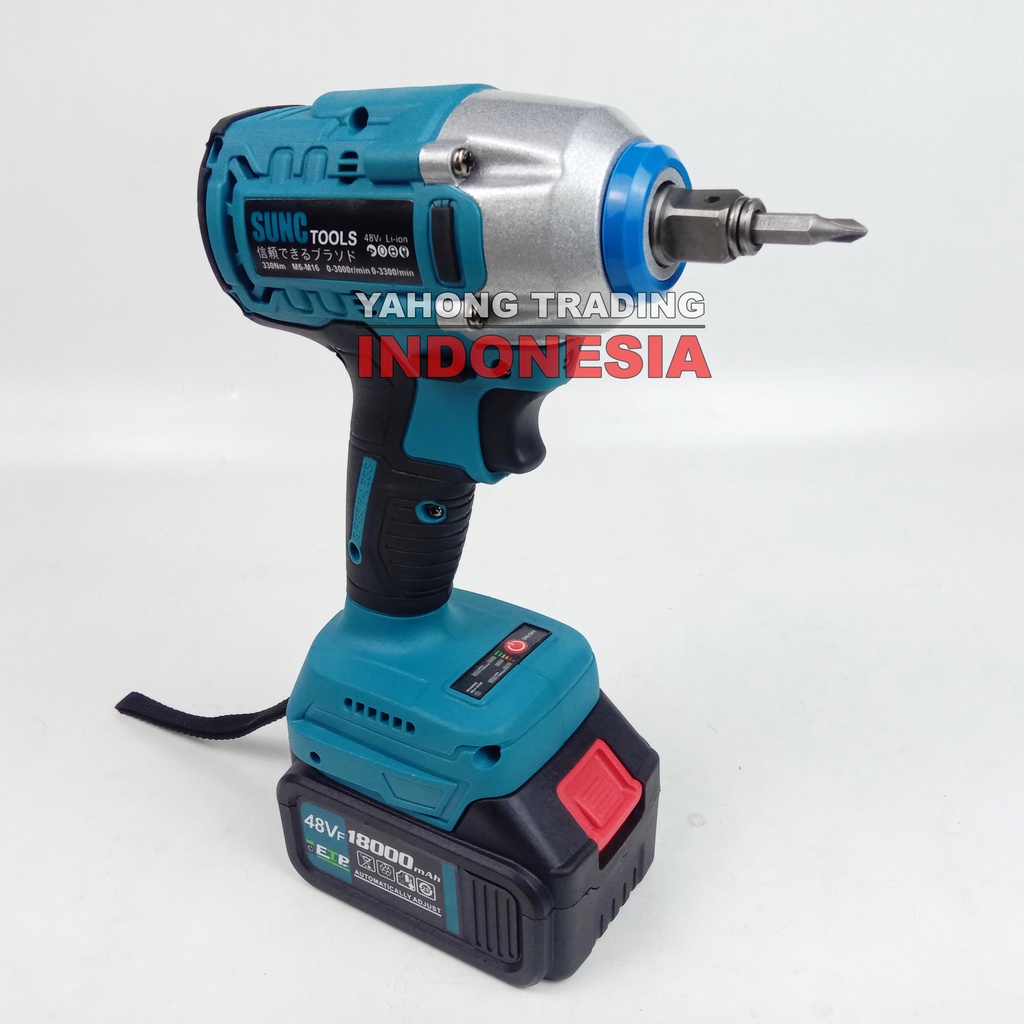 Mesin Impact Baterai Cordless Impact Wrench BRUSHLESS 48V 48VF SUNC TOOLS