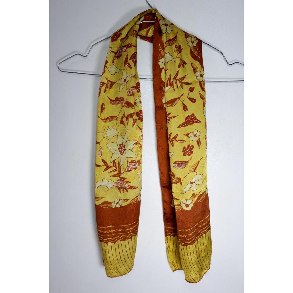 TERMURAH Scarf Batik Sutra Tulis Premium | syal batik shawl batik scarf batik sutra batik tulis