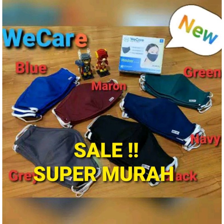 Masker Kain 3 Ply WeCare Non Medis ( Box ), Masker Ami Health Scuba