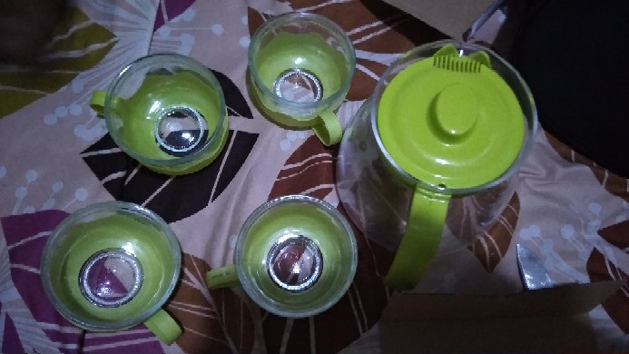 Teapot Set 5 In 1 Tea Pot Kaca Teko Teh