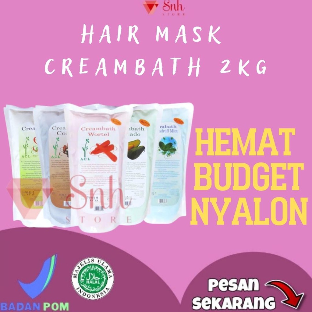 Creambath 2kg/masker rambut kiloan/masker rambut/creambath rambut/hair masker rambut/masker rambut ketombe/penghalus rambut/masker rambut salon/krimbat rambut/masker rambut acl/masker rambut murah/masker rambut kering/masker rambut sachet/hair mask kiloan