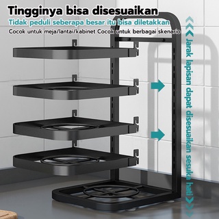 Rak Rak Pot Wastafel Dapur Di Bawah  Kabinet Atas Rak Panci Multi Fungsi  4/5 Tingkat