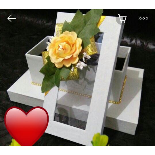 

Kotak uang putih kombi mika/kotak seserahan/kotak kado