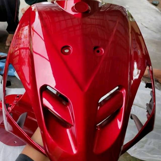 Tameng depan MIO SPORTY merah maroon