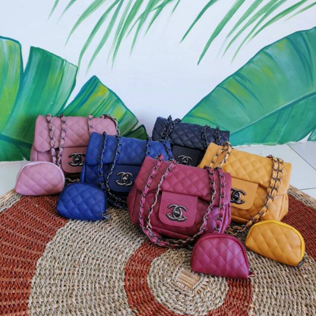 ✔TAS SELEMPANG WANITA MURAH ✔ TAS CHANEL FREE POUCH FASHION LOKAL TOTEBAG MURAH PREMIUM