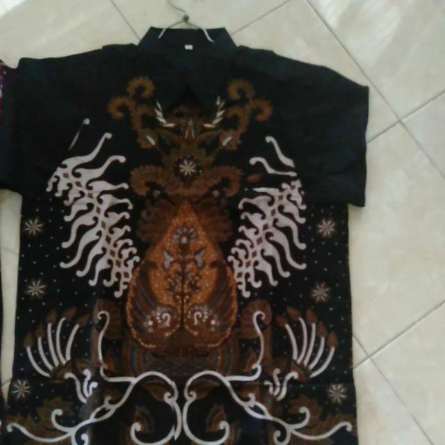 (1kg=5pcs) Kemeja Batik Lengan Pendek Batik Ori Nareswari Geber Lawas Batik Solo Seragam Batik Kerja