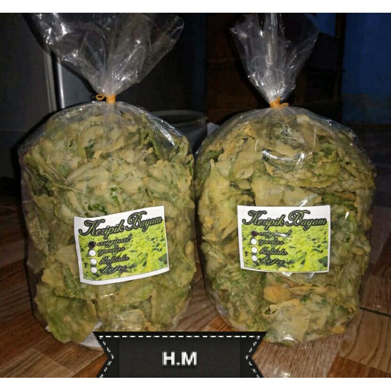 1kg keripik bayam/peyek bayam renyah gurih