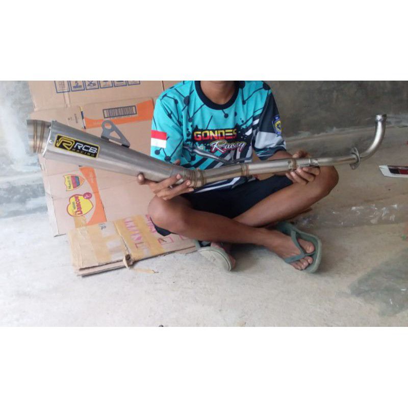 knalpot racing rcb jigsaw sarangan separo all bebek grand vega Jupiter Supra karisma Revo Blade smas