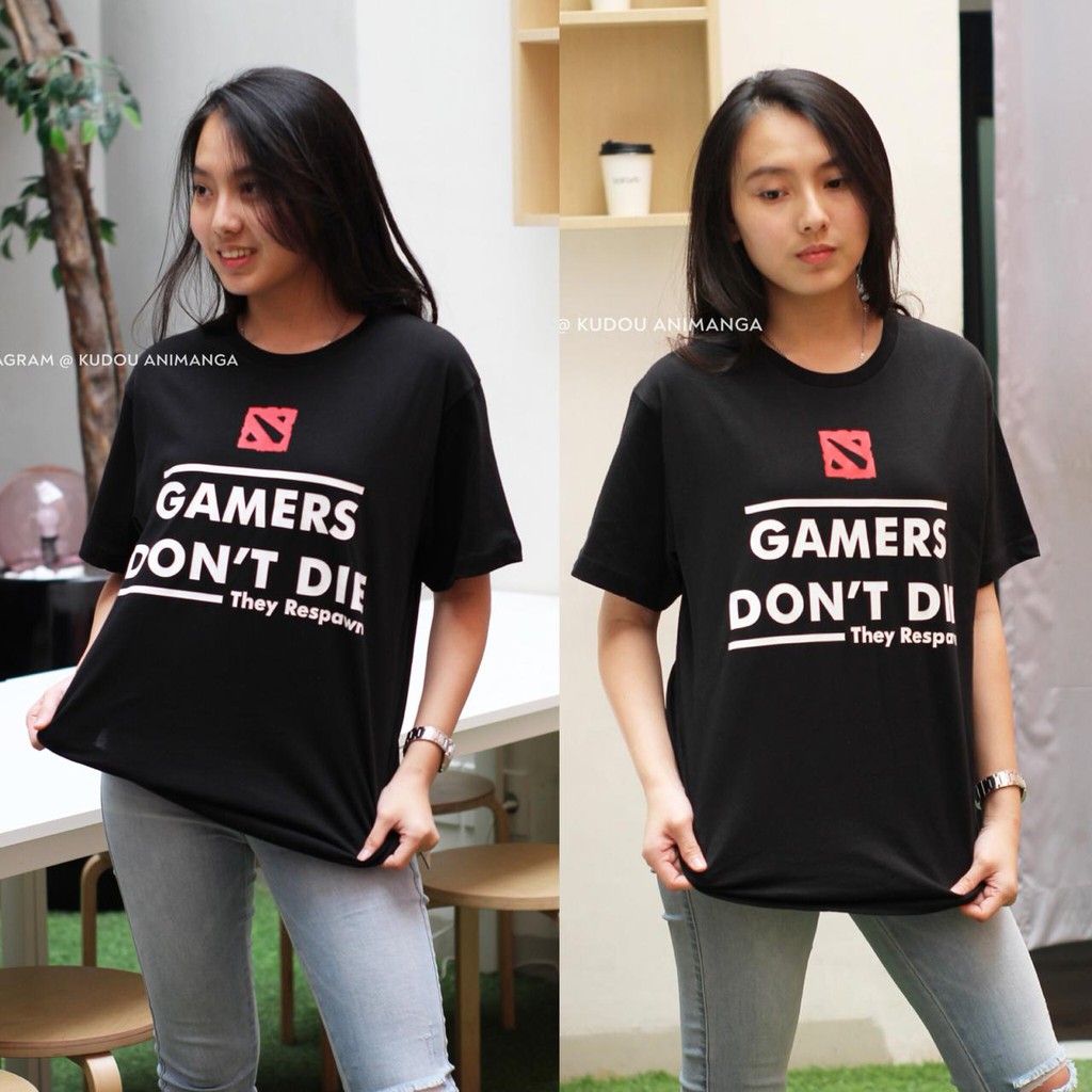 Kaos Dota2 Gamers Don't Die, they Respawn Black