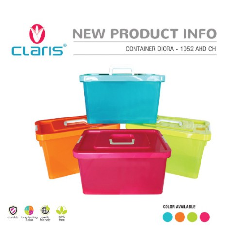 Claris Diora Tempat Penyimpanan Box Container Plastik Kontainer Keranjang Tengteng Kotak