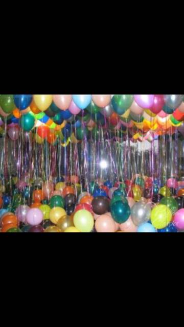 Pita balon tali hiasan balon warna warni