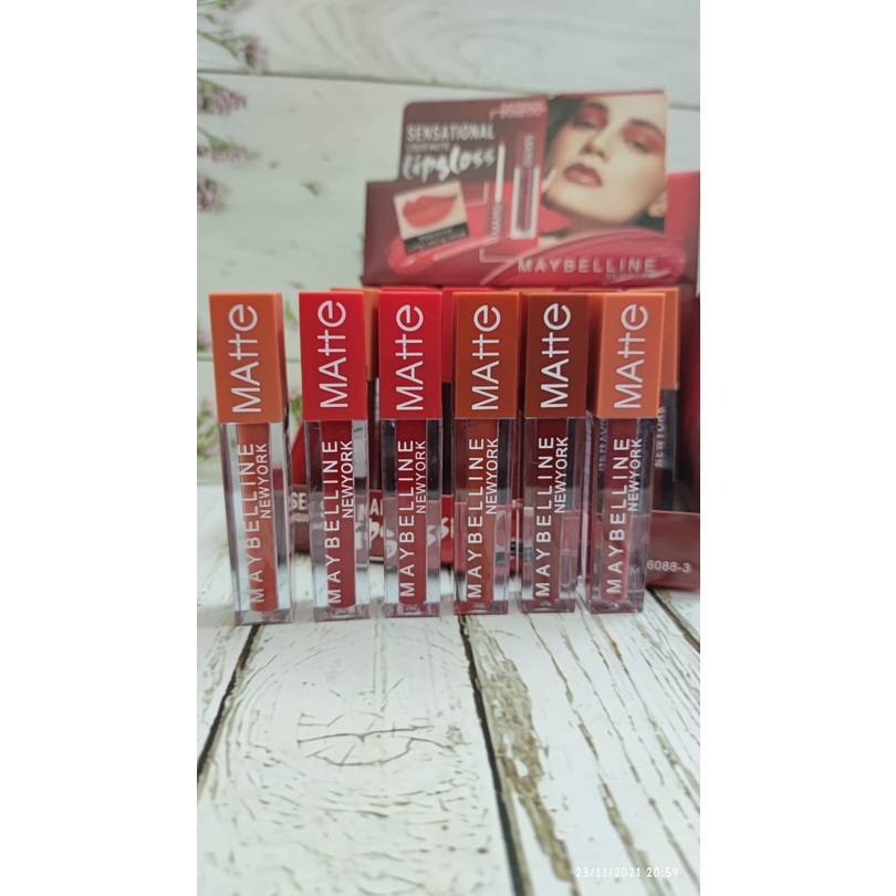 6 pcs / LIPGLOSS MATTE Maybelline 6088 / Lipcream Matte SENSATIONAL