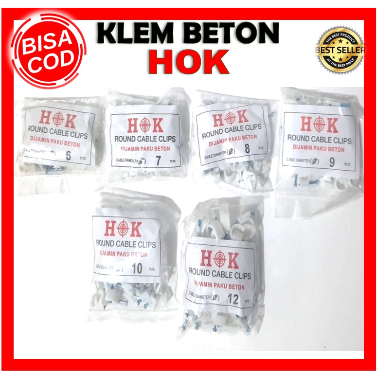 Klem Beton Hok Round Cable Clips