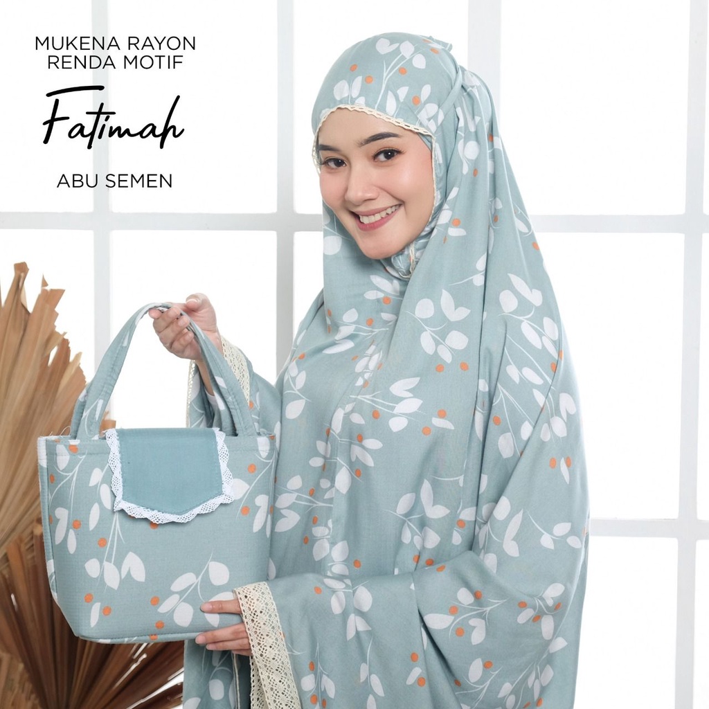 PUSAT MUKENA TASIK - MUKENA DEWASA RENDA RAYON MOTIF FATIMAH