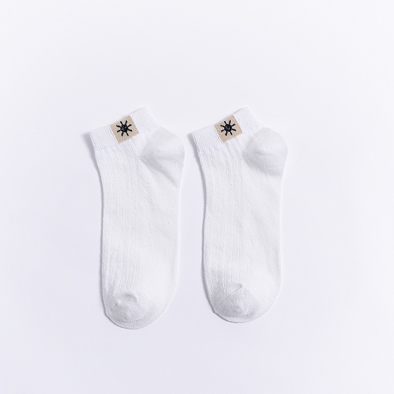 OVERFLOWS.ID Kaos kaki Polos Motif Cuaca Weather Ankle Sock Ala Korea-PUTIH