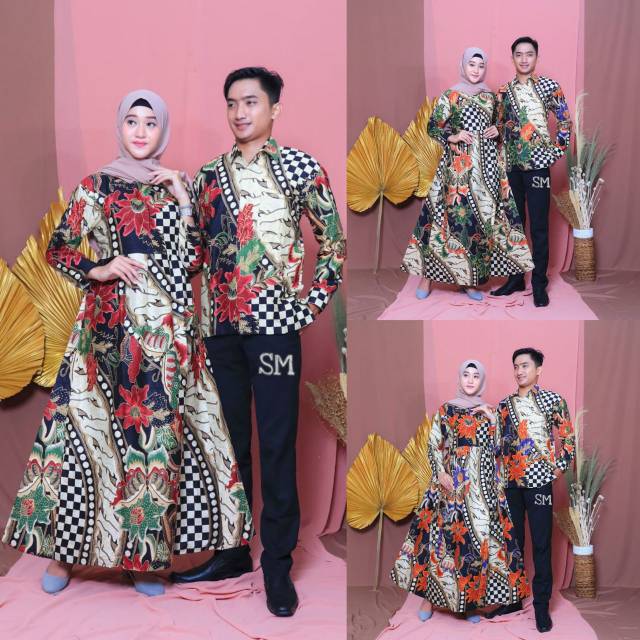 Couple batik/sarimbit batik gamis/batik murah/SM1 batik