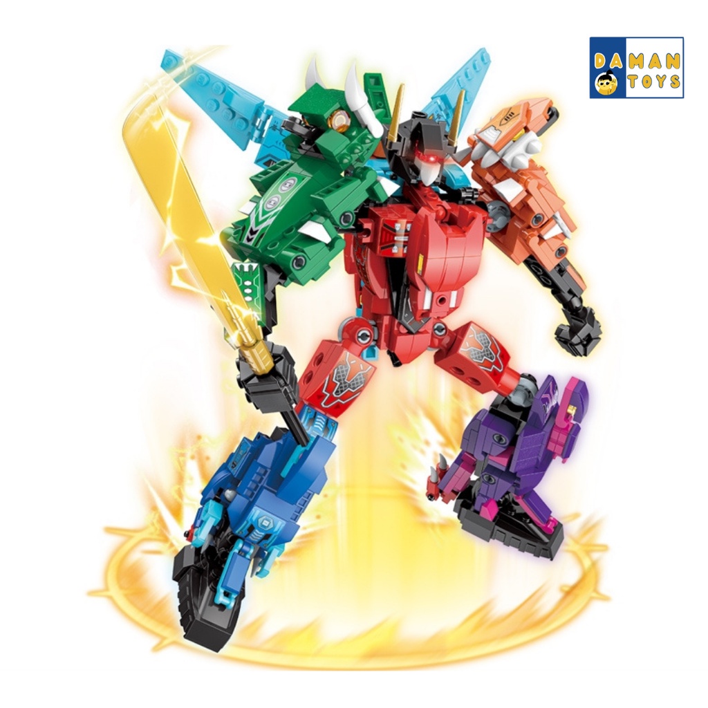DToys Mainan Impor Anak Laki Laki Mainan Impor Robot Brick Helicopter Building Block