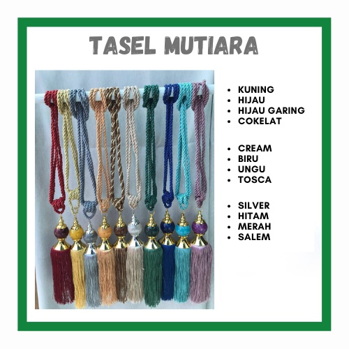 TASEL PENGAIT GORDEN - TALI TASSEL MUTIARA MURAH - AKSESORIS PERLENGKAPAN DEKORASI MINIMALIS