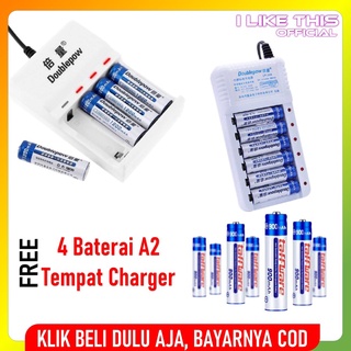 Doublepow Casan Baterai cas Charger battery rechargeable AA AAA alkaline ABC A2 A3
