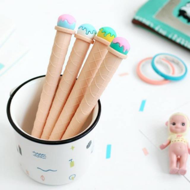 

Pulpen gel Ice Cream Kepala Karet