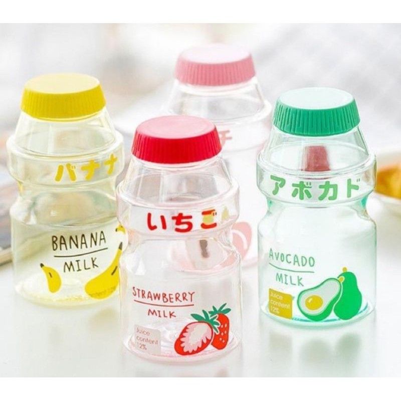 botol minum transparan 500ml + tali