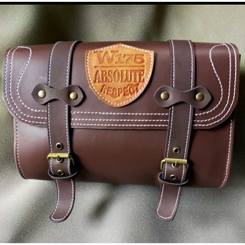 sidebag/side bag /tas samping w175 aksesoris motor Kawasaki w175 tas