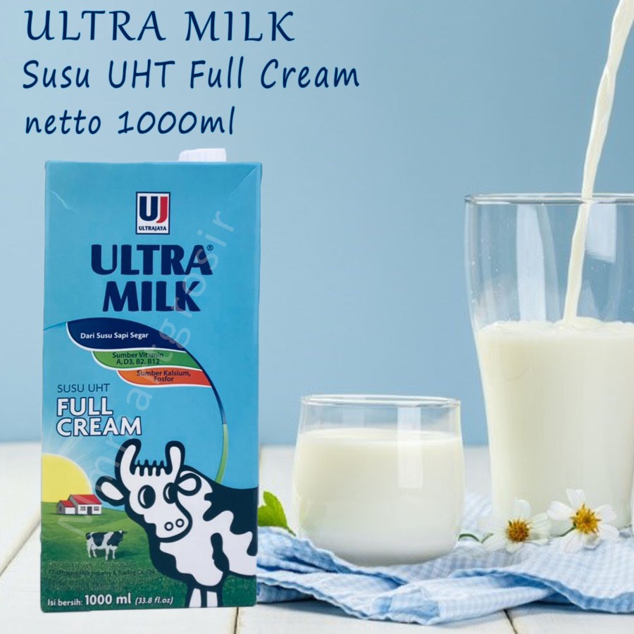 ULTRA MILK LOW FAT PLAIN 1LT / SUSU UHT / Full Cream / 1000ml