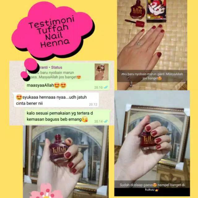 Tuffah Nail Henna Kutek kuku 10ml agen Resmi SAH SHALAT