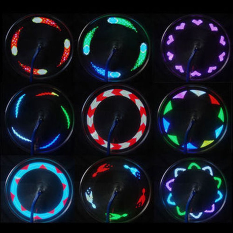 YGRETTE - 30 PATTERN Lampu Roda BAN VELG Sepeda 14 LED Flash - Multi-Color BICYCLE WHEEL LIGHT