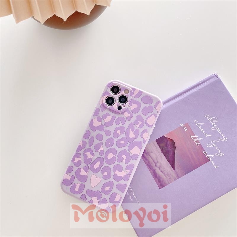 Casing iPhone 6 6s 7 8 Plus 11 12 X XR XS MAX SE 2020 12 11 Pro Max Soft TPU Leopard Phone Cover Case