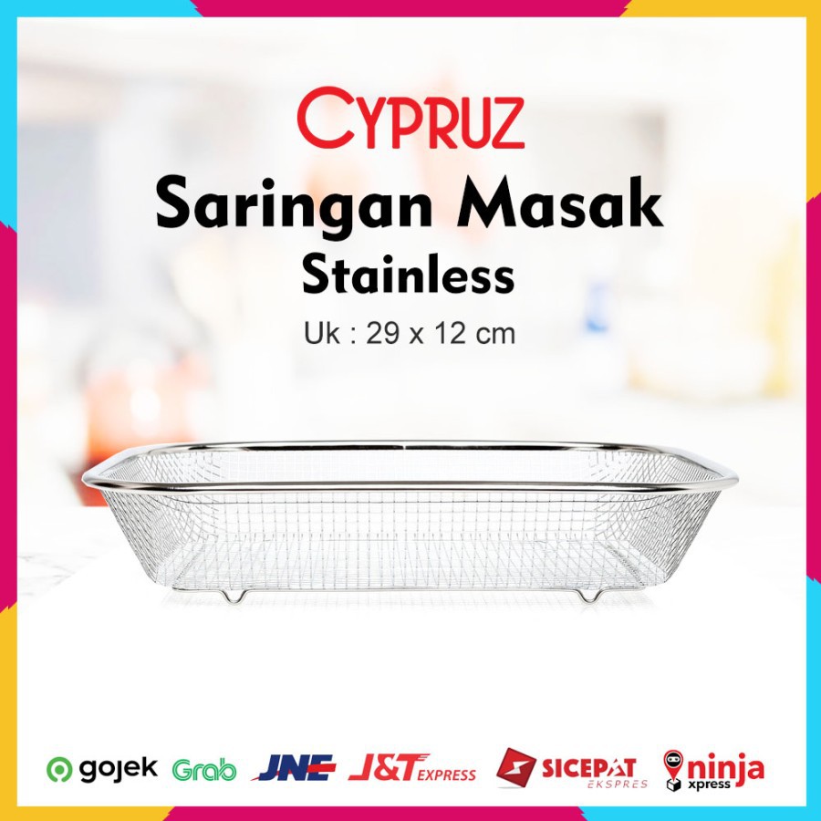 Cypruz Wadah Saringan Masak Stainless 29x12 cm