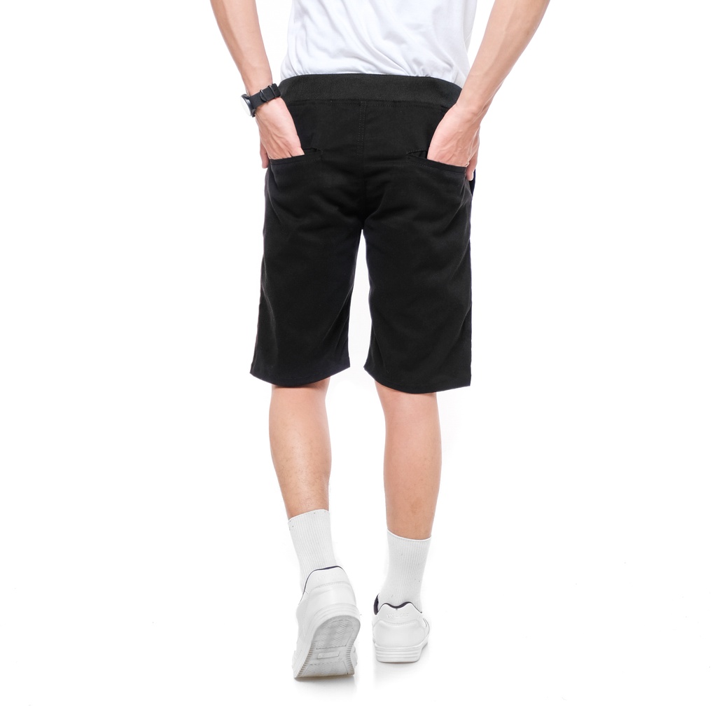 Celana Pendek Boardshort Chinos Pria Casual Pinggang Karet