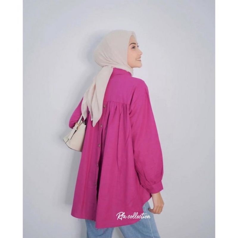 BAJU ATASAN BLOUSE KANCING BELAKANG