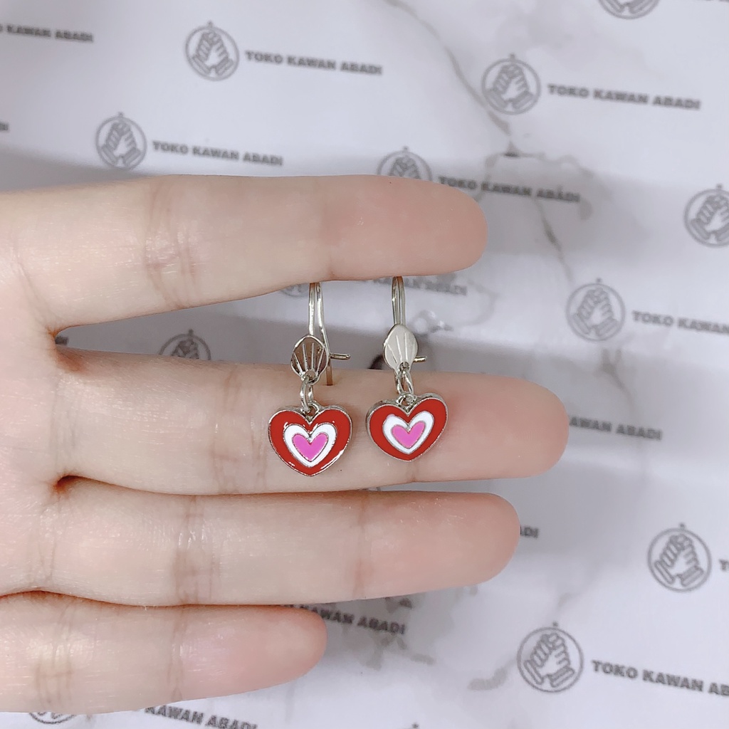 Xuping Silver Anting Anak Perempuan Anti Karat Model Jurai Love *14