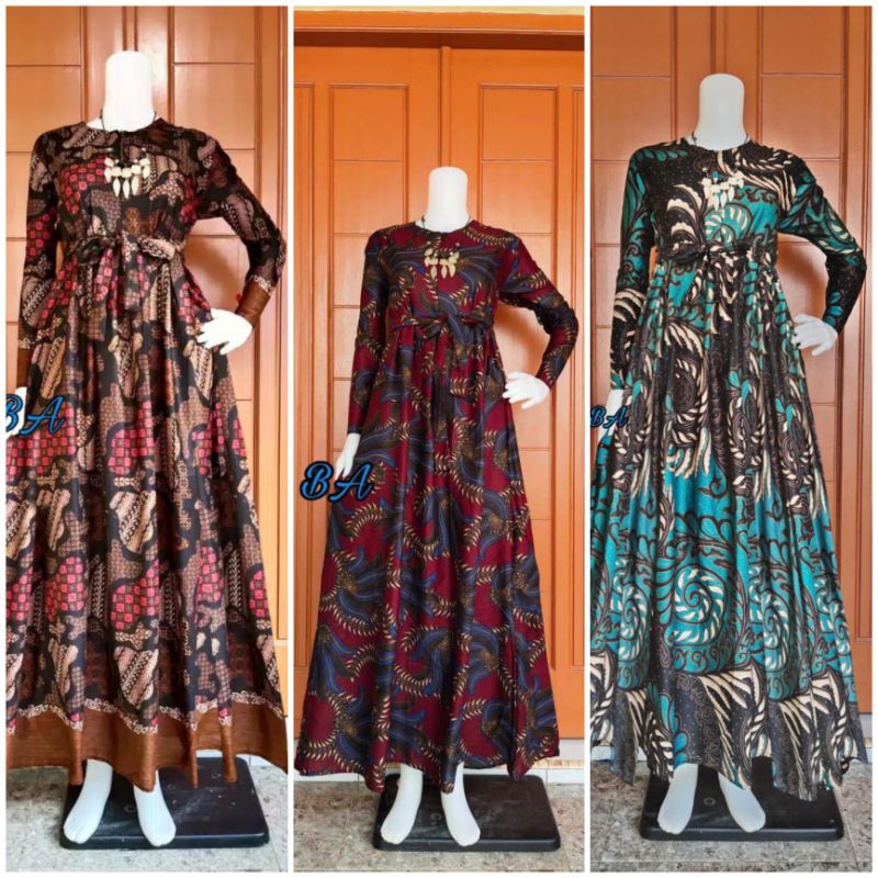 Rizky_collection2 - BAJU GAMIS BATIK WANITA TERBARU KEKINIAN - GAMIS BATIK JUMBO - GAMIS BATIK ALLSI