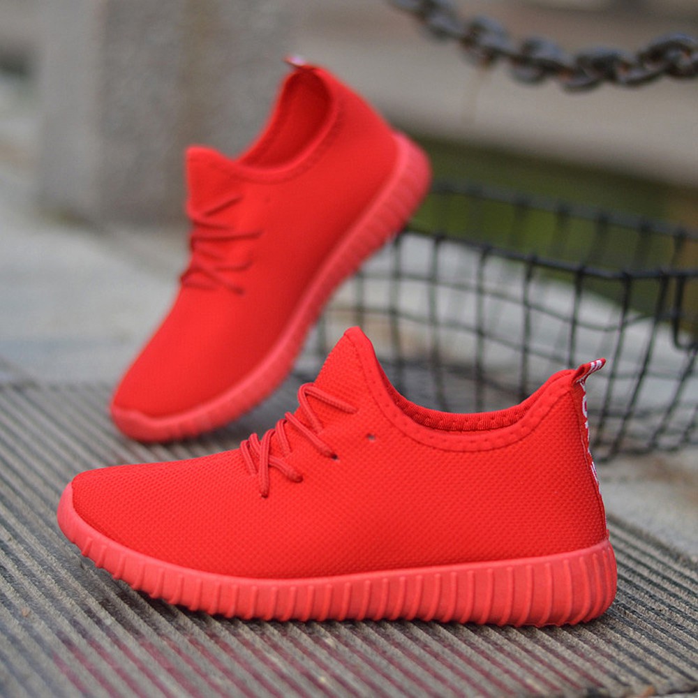 Sepatu Sneakers Wanita  - Sepatu Wanita Yz Runing Shoes - Sepatu Import Kasual Wanita Murah-merah
