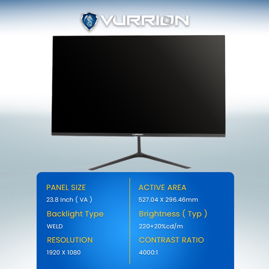 Monitor LED Gaming ORIZ 24 INCH 24MG-500F Flat Vurrion 165HZ 1MS 1 Years 24&quot; 24Inch Warranty