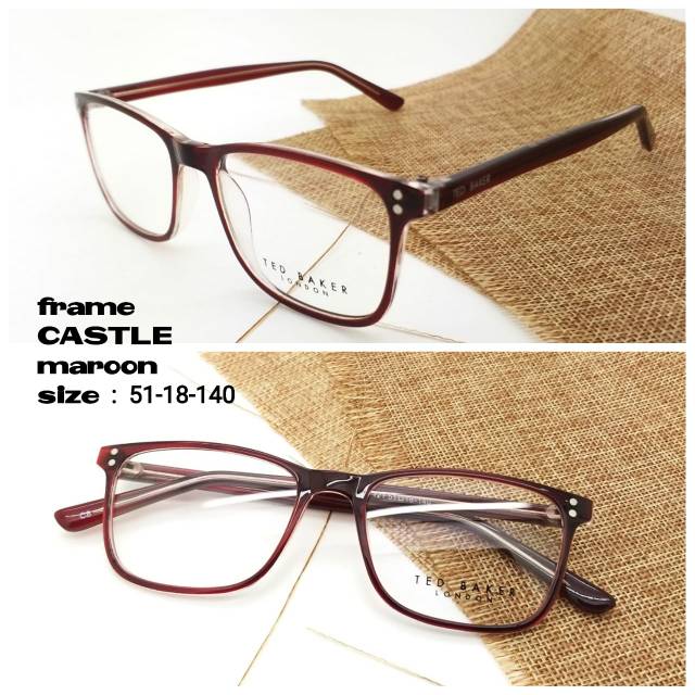 Frame Kacamata Trendy, Kaca mata Terbaru Castle, Kacamata Minus, Kaca mata Anti Radiasi, dan Plus