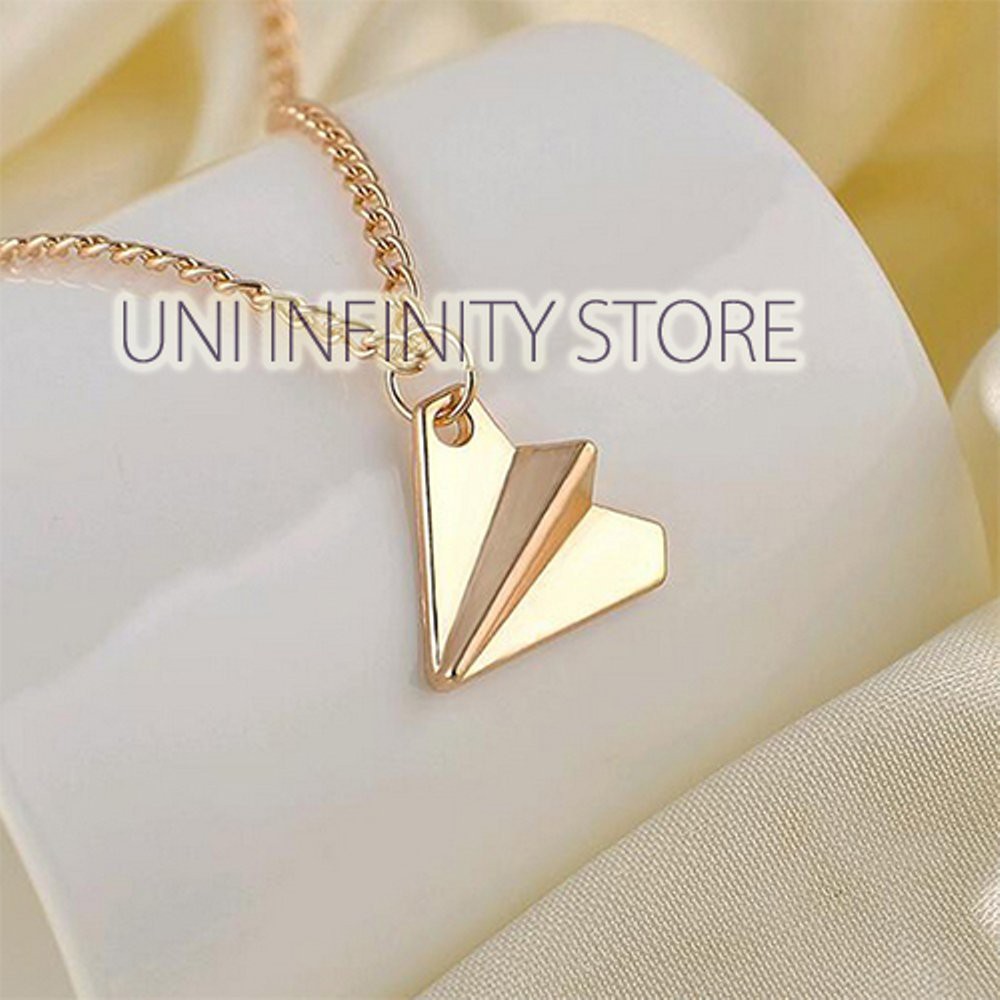 

[LARIS] JWNE0106 Kalung One Direction 1D Gold Paper Plane Origami Taylor Swift Harry Styles Murah