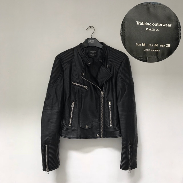 Zara Leather Jacket | Shopee Indonesia