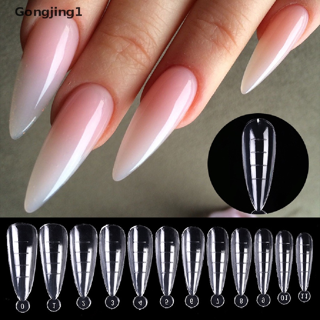 Gongjing160pcs Kuku Palsu Untuk Nail Art Diy