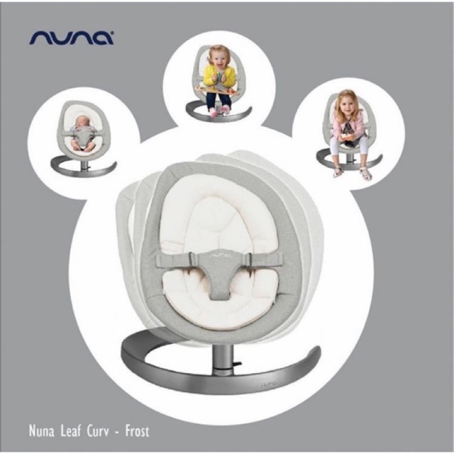 Nuna Leaf Curv 2019 LUXX Granite Dusk Baby Bouncer and Swing with New Padding Ayunan Anak Bayi Empuk