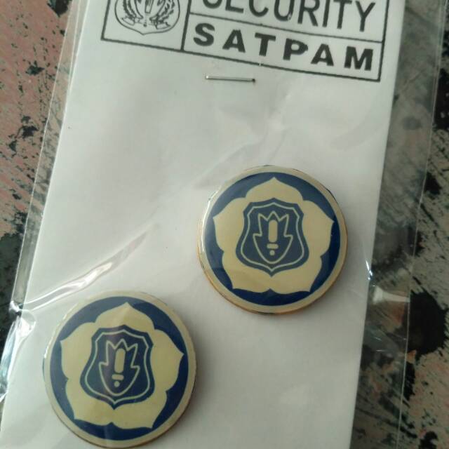 Pin Monogram Untuk Kerah Baju PDH Satpam Security