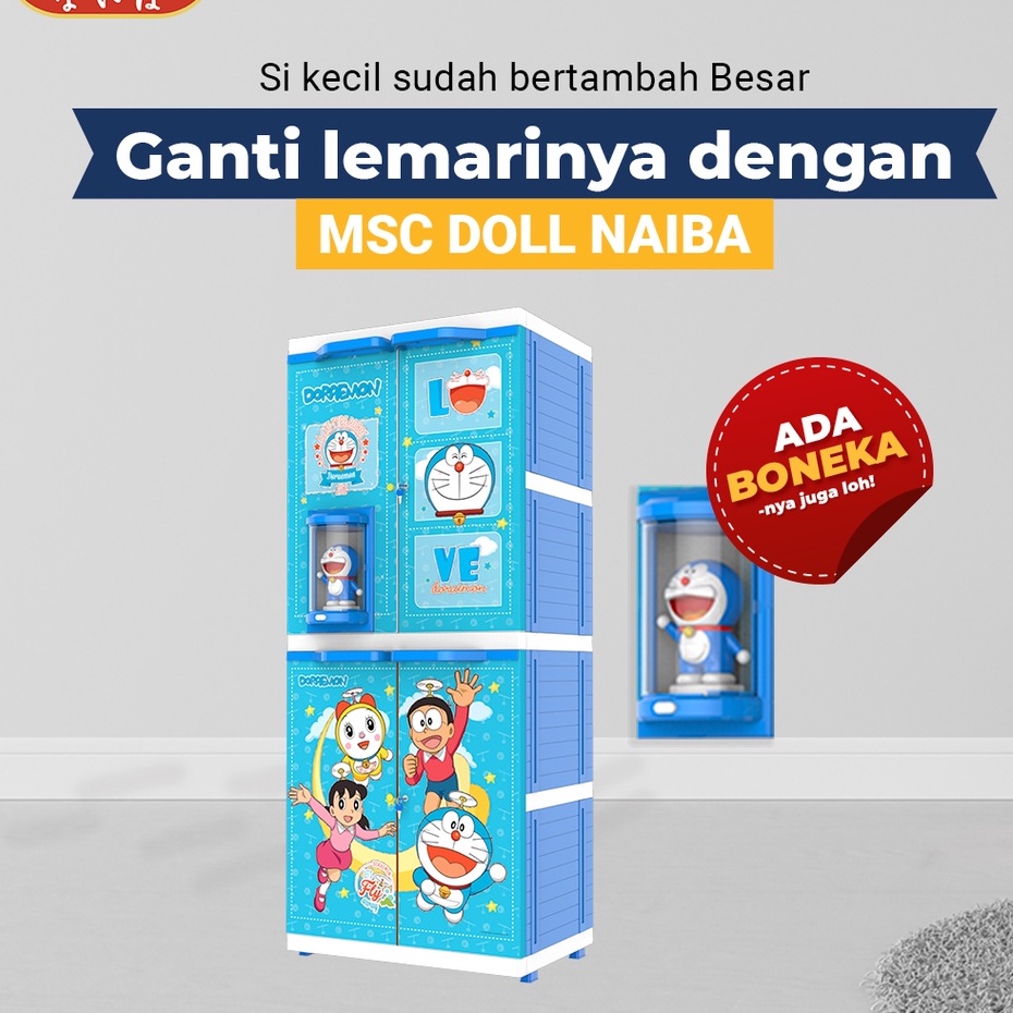 JUMBO! LEMARI PAKAIAN NAIBA BUKAN TABITHA LEMARI PAKAIAN PLASTIK JUMBO MSC DOLL BONEKA ANAK MAINAN ANAK LEMARI KARAKTER ANAK LEMARI MURAH