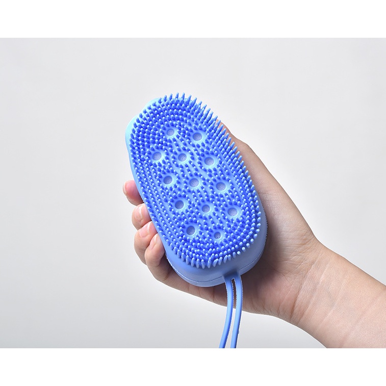 #LC-HL Spons Mandi Silikon Silicone Bubble Bath Brush 2 in1