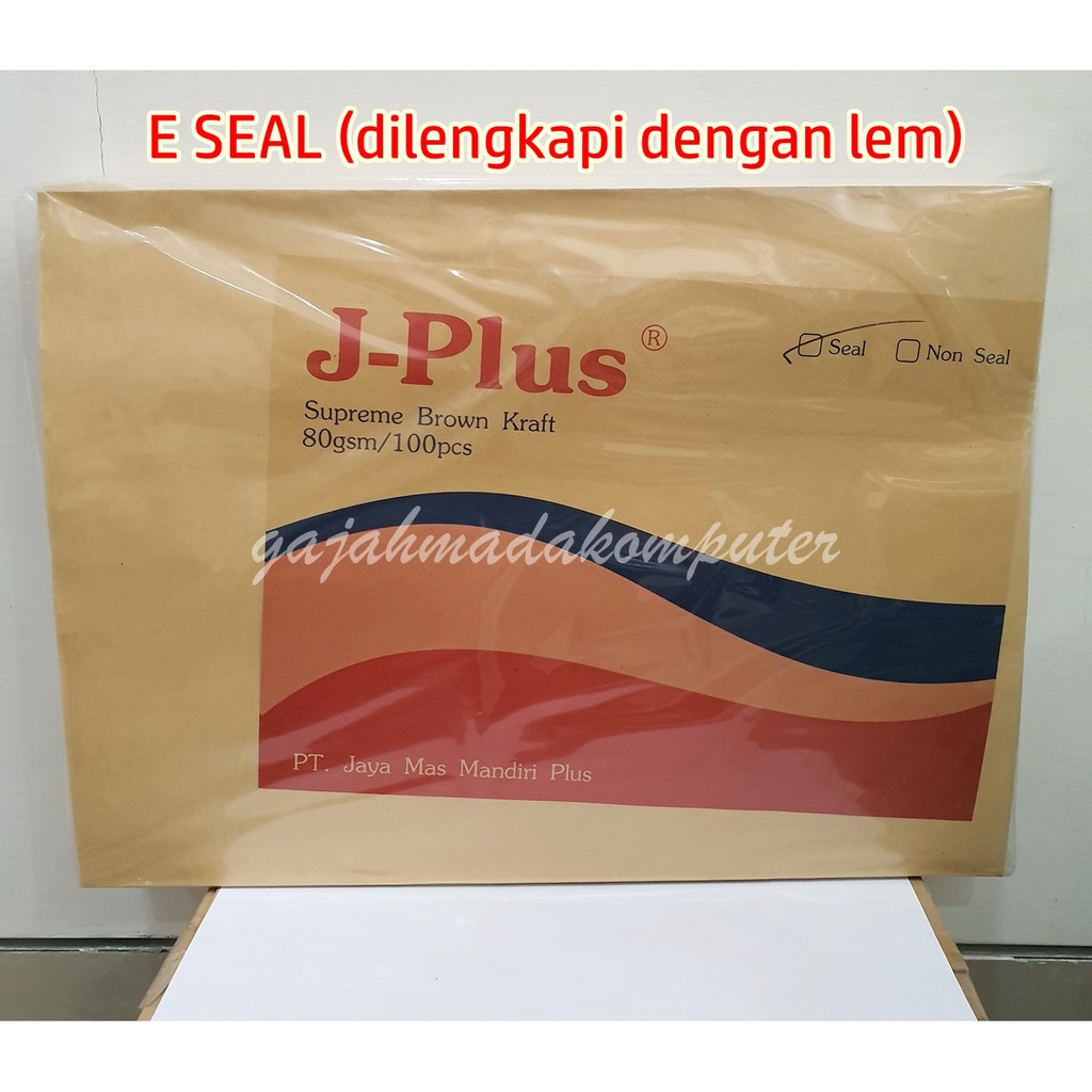 

Amplop Kertas Coklat Samson E SEAL ada perekat / Lem merk J Plus J-Plus uk Extra Folio isi 100pcs