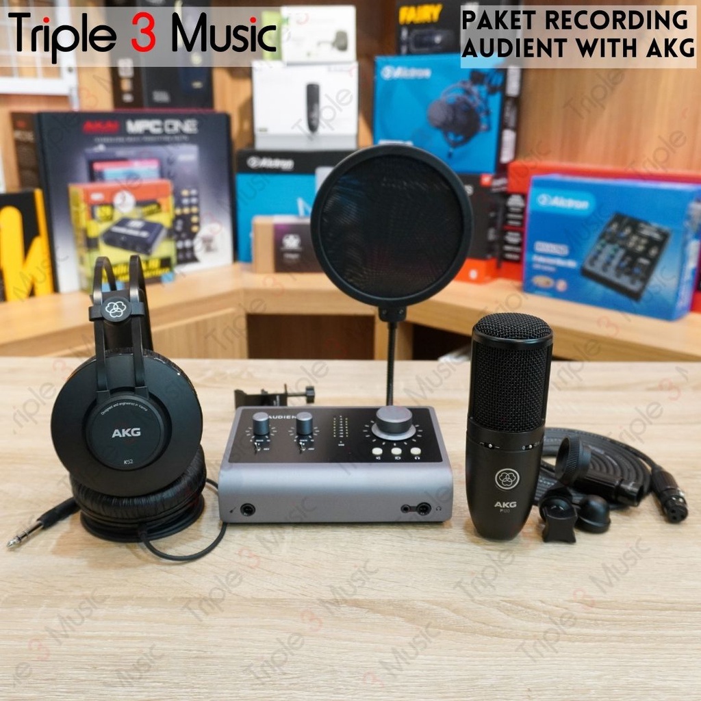 Paket Recording AUDIENT ID14 Studio Bundle with Headphone &amp; Microphone