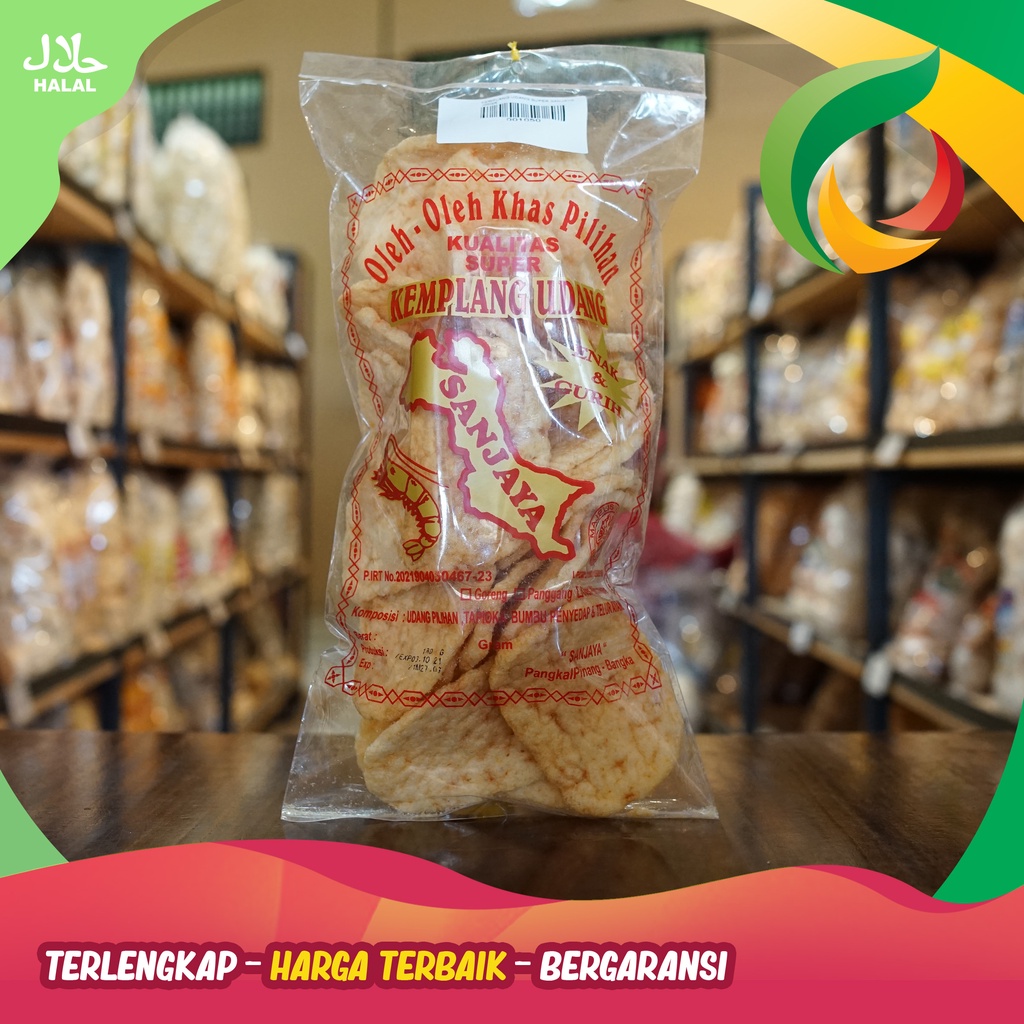 

Kemplang udang kualitas super merk Sanjaya khas bangka 180gr